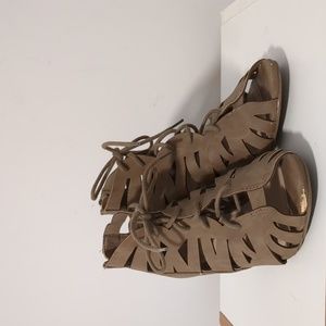 Denver Hayes Lace Up Heels Sandals#Clearance#Lastprice#No offer